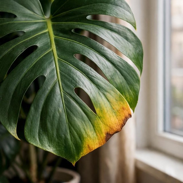 Close-up Monstera leaf sample photo for the FloriZen demo.
